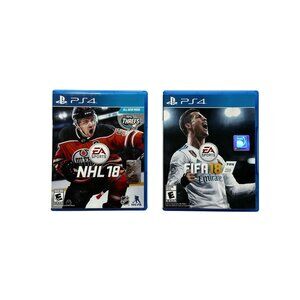 NHL 18 And FIFA 18 PlayStation 4, Two Game Bundle, pre-owned, good condition